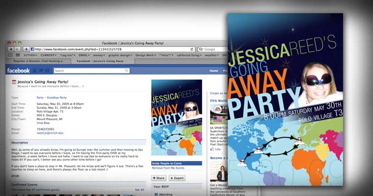 JRs Going Away Party [Facebook Event Flyer / 2009]