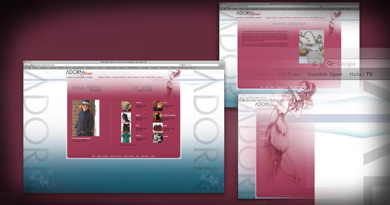 Adorn Me Fashion Boutique [Website Design & Development / 2009]